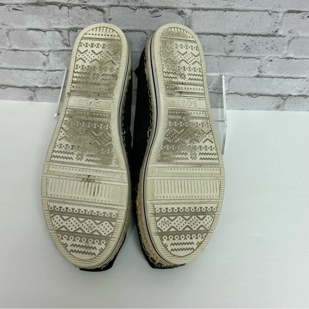 Bobs from Skechers Shoes Womens 8 Breeze Espadrille Black Canvas Comfort 32719